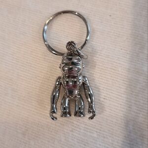 Kipling Silver Metal Monkey Keyring Fob Bag Charm